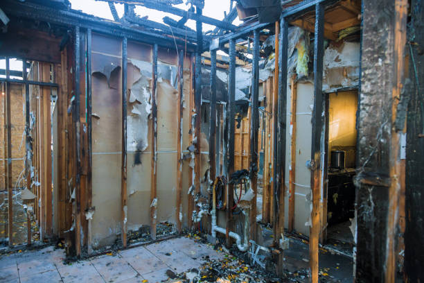 Professional Emergency Fire Cleanup technician working in Lincolndale, NY